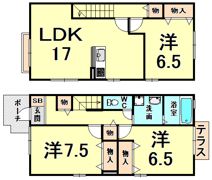 鴻池タウンハウス A棟の間取り画像