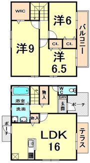 レイク・ビュー鴻池 C棟の間取り画像