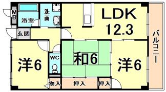 レックス伊丹の間取り画像