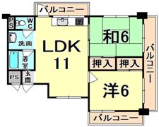 北浦マンションの間取り画像