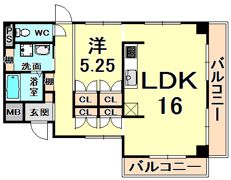 北浦マンションの間取り画像