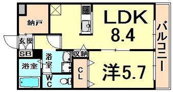 アムールリベルテ鴻池の間取り画像