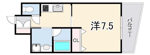CITY SPIRE神戸元町1の間取り画像