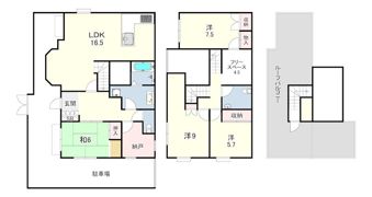 武庫之荘本町2丁目戸建の間取り画像