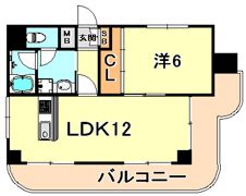 サンメゾン大開の間取り画像