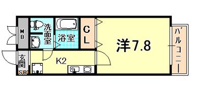 ダイドーメゾン神戸元町の間取り画像