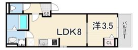 CRASTINE中在家町Bの間取り画像