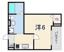 CRASTINE中在家町Aの間取り画像
