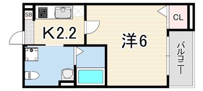 CRASTINE中在家町Aの間取り画像
