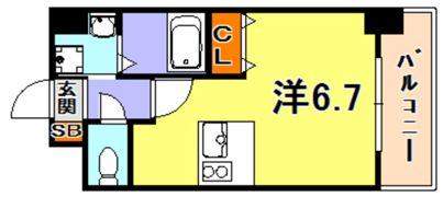 プレサンス三宮東アルバーナの間取り画像