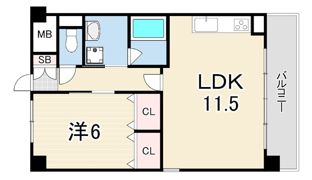 レジーナウエスト武庫之荘の間取り画像