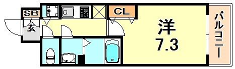 プレサンス三宮フラワーロードの間取り画像