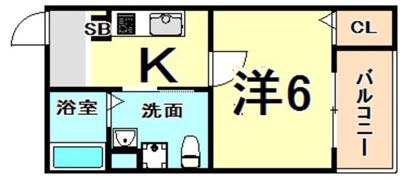 ディアコート大物の間取り画像