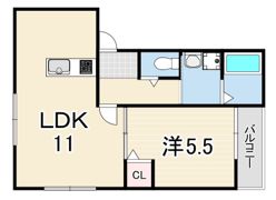 クレール常光寺の間取り画像