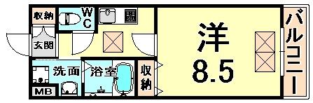 Dolce Vita 武庫之荘の間取り画像