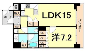 リーガル神戸下山手の間取り画像