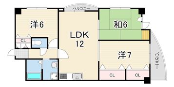 ヴィサージュ武庫之荘の間取り画像