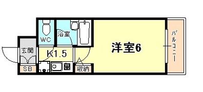 エスリード三宮第3の間取り画像