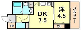 神戸Harborside 萬利Residenceの間取り画像
