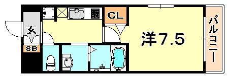 プライムライフ三宮磯上公園の間取り画像