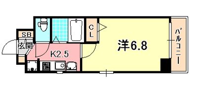 エステムコート神戸ハーバーランド前4ベイライトの間取り画像