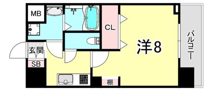 レジデンス三宮ラインの間取り画像