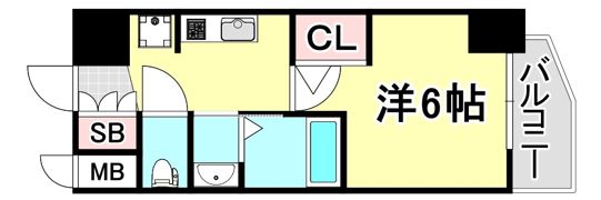 エステムコート新神戸2駅前山手の間取り画像