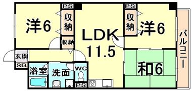 アミティ塚口の間取り画像
