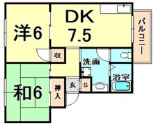 ホワイトヴィラ弐番館の間取り画像
