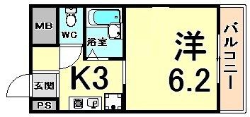 エンデバー武庫之荘の間取り画像