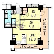 ライオンズタワー神戸元町の間取り画像