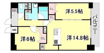 リベルタ元町通の間取り画像