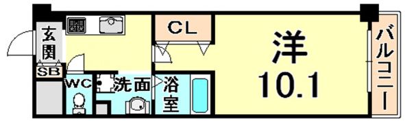 クレスト園田の間取り画像