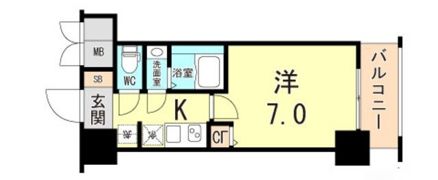CREST TAPP 神戸湊町 NOIRの間取り画像