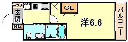 エステムプラザ神戸三宮ルクシアの間取り画像