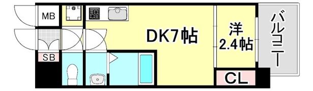 セレニテ三宮リアンの間取り画像