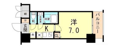 CREST TAPP 神戸湊町 NOIRの間取り画像