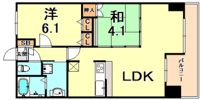 レジディア三宮東の間取り画像