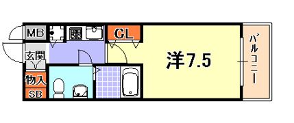 ディナスティ神戸元町通の間取り画像
