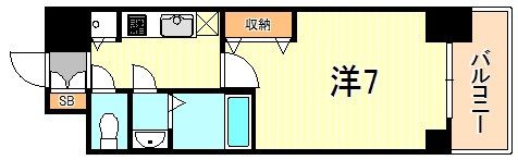 エスリード神戸三宮ラグジェの間取り画像