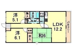 レーベンハイム西川の間取り画像