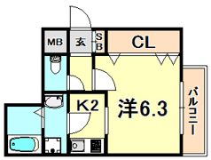 DOMY南仲町の間取り画像