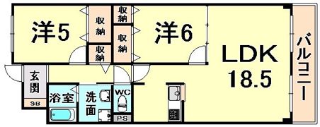 ボナール南武庫之荘の間取り画像