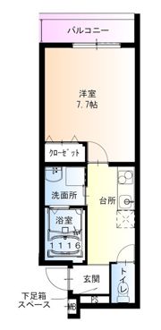 フジパレス長洲公園1番館の間取り画像