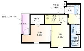 フジパレス長洲公園1番館の間取り画像