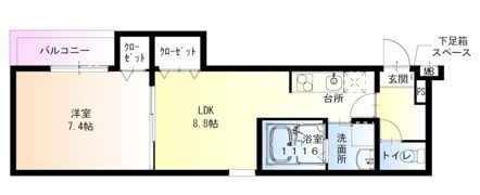 フジパレス長洲公園3番館の間取り画像