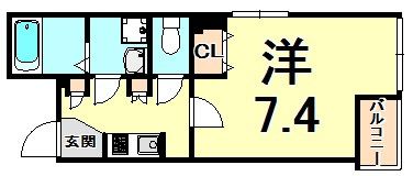 レジディア甲東園の間取り画像