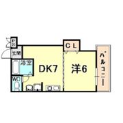 メニーローザ甲東園の間取り画像