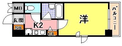 エスリード新神戸の間取り画像