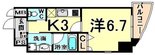 リエス尼崎東の間取り画像